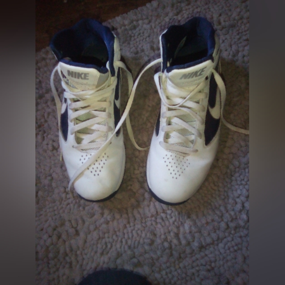 Nike White and Blue Sneakers